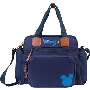 Imagem de Sacola Maternidade Premium Mickey Azul com Trocador Babygo
