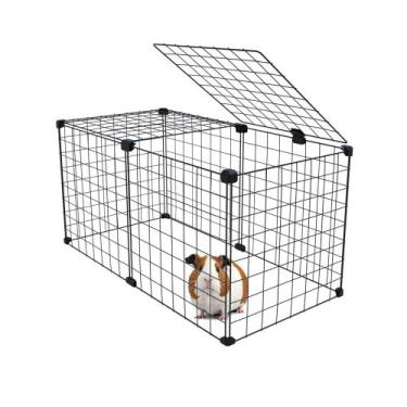 Imagem de Cercado para Porquinho da Índia Coelho 40x80x40cm com Teto ou Fundo pa