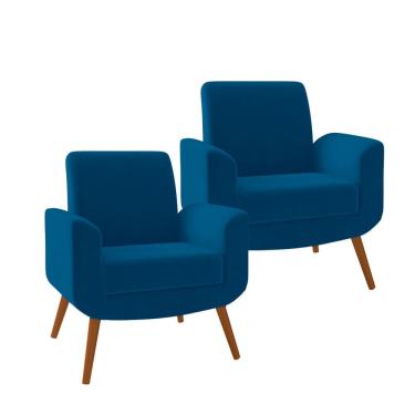 Imagem de Kit 2 Poltronas Turim em Madeira de Eucalipto Movellu Home