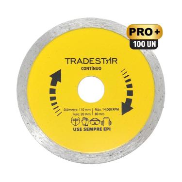 Imagem de Kit Com 100 Disco Diamantado Contínuo 110X20Mm Porcelanato