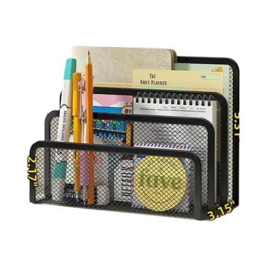Imagem de Organizador De Mesa Em Malha Metálica Pequeno Para Correspondências, A