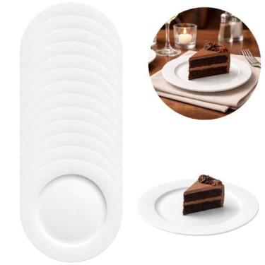 Imagem de 72 Prato Sobremesa Melamina 15cm Branco Resistente Leve - New Goods