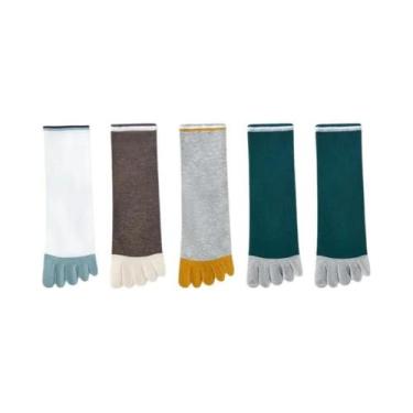 Imagem de Meias Esportivas Masculinas De Cinco Dedos (3-5 Pares) Para Academia, 