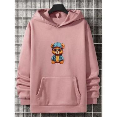 Imagem de Moletom Canguru Unissex Masculino e Feminino Flanelado Blusa de Frio P