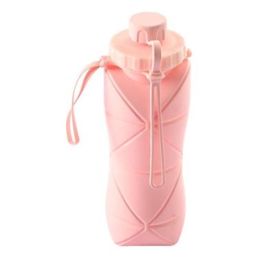 Imagem de Garrafa de água dobrável portátil de silicone 600ml para chá ao ar liv
