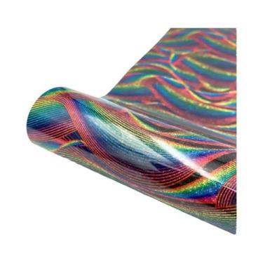 Imagem de Vinil De Transferência Térmica PU HTV Com Glitter Em Cores Sortidas Pa
