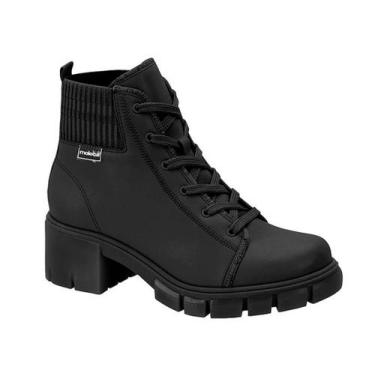 Imagem de Bota Coturno Moleca Tratorada Salto Bloco 5338 103 33/40, Preto, Preto