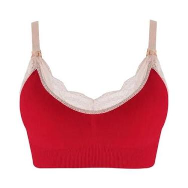 Imagem de Sutiã De Amamentação Sem Fio Em Renda Macia, Sem Costura, Respirável, 