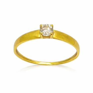 Imagem de Anel em Ouro 18K com Diamante de 0.27 cts - Joia Exclusiva - Justino R