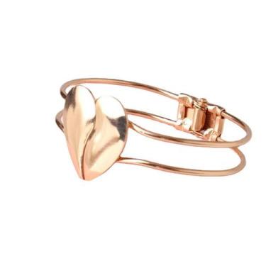 Imagem de Pulseira Bracelete Stras Dourada Noiva Festa 15 Anos Coração - anjo da