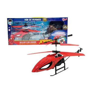 Imagem de Helicóptero de Controle Remoto Infravermelho de Brinquedo Homem Aranha