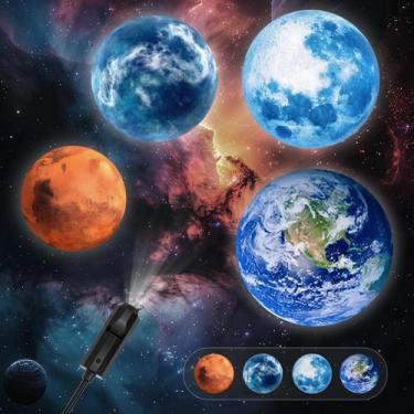 Imagem de Luminária Noturna USB Com Padrão De Planetas, Lâmpada De Projeção Plan