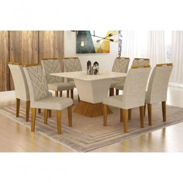 Imagem de Sala De Jantar Com 8 Cad 1,35x1,35m - Larissa- Leifer Móveis