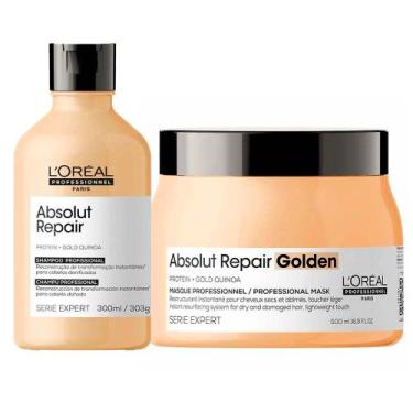 Imagem de L'Oréal Professionnel Absolut Repair Kit Shampoo + Máscara Light, Kit