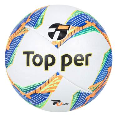 Imagem de Bola Futebol de Campo Topper Samba Pro - Branco e Azul