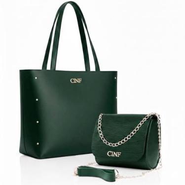 Imagem de Bolsas Feminina Sacola Grande E Tira Colo Transversal Kit 2 Peças - LH