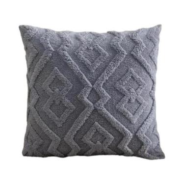 Imagem de Capas De Almofada De Veludo Jacquard Com Estampa De Floco De Neve Para