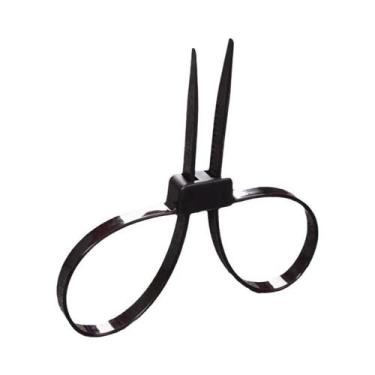 Imagem de Algemas Plásticas Descartáveis De Nylon Com Fecho Duplo Flexível 14x12