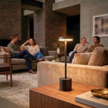 Imagem de Luminária LED Mesa Recarregável Sem Fio 3 Tons Luz Toque Dimerizável I