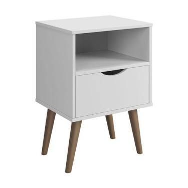 Imagem de Mesa de Cabeceira Grécia Quarto Mesinha Organizadora Gaveta Puxador Us