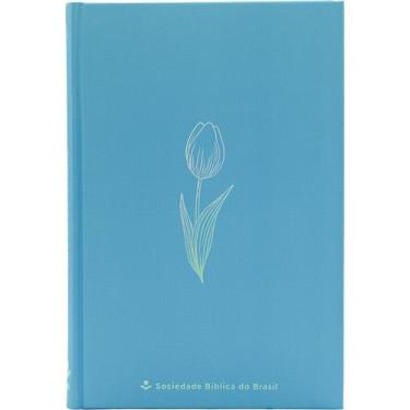 Imagem de Bíblia Sagrada  NAA  Capa Dura  Light Blue Flower - Sociedade Bíblica 