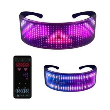 Imagem de Óculos De Festa LED RGB Com Tela De Exibição Programável Por APP Para 