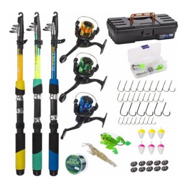 Imagem de Kit De Pesca Completo Dharma 3 Varas+molinetes+acessórios - Congratula