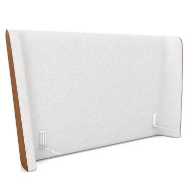 Imagem de Cabeceira Cama Box Casal 140cm Nicea P02 Bouclê Off-caramelo - Mpozenato