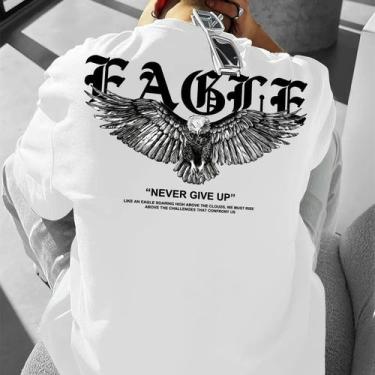 Imagem de Camiseta Masculina plus Size De Verão Em Algodão Casual Com Estampa Gr