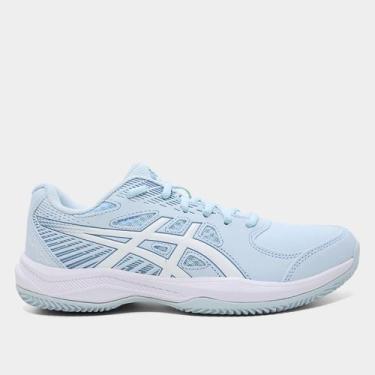 Imagem de Tênis Asics Court Slide 4 Saibro Feminino, Azul, Branco, 39