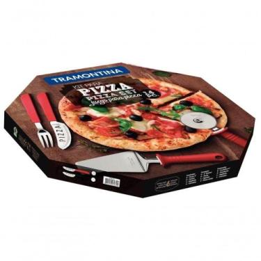 Imagem de Jogo Para Pizza Tramontina 14 Peças Preto