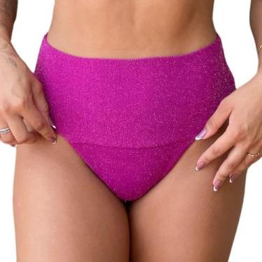 Imagem de Calcinha Avulsa Hot Pants Faixa Lurex Cores - Califórnia Brasil, Fúcsi