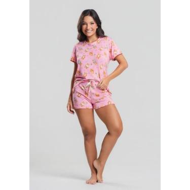 Imagem de Pijama Short e Blusa M/C Malha Urso Rosa Salvatore, P