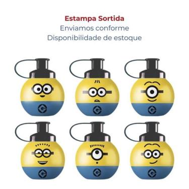Imagem de Garrafa Infantil Bola Lembrancinha Squeeze Decorada 250ml - - INJETEMP