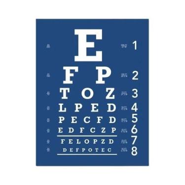 Imagem de Pôster Gráfico De Teste De Visão Snellen, Quadro De Optometria, Pintur