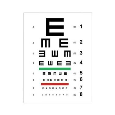 Imagem de Pôster Gráfico De Teste De Visão Snellen, Quadro De Optometria, Pintur