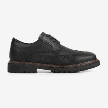 Imagem de Sapato Casual de Couro Masculino Preto Forest Ferracini-Masculino