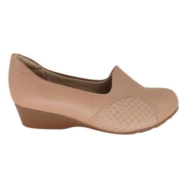 Imagem de Sapato Modare Anabela Napa 7014229 - Feminino, Nude, 37