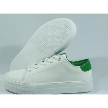 Imagem de Tênis Casual Bebecê Recorte Feminino S-2141.811, Branco, Verde, 38