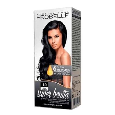 Imagem de TINTURA PROBELLE SUPER BONITA 1.0 PRETO INTENSO - Coloração com 6 Óleo