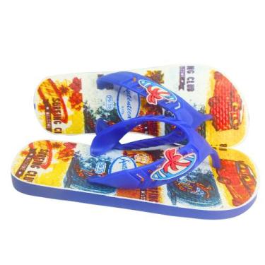 Imagem de Chinelo Criança Infantil Juvenil Confortável Menino Surf Praia Kombi -