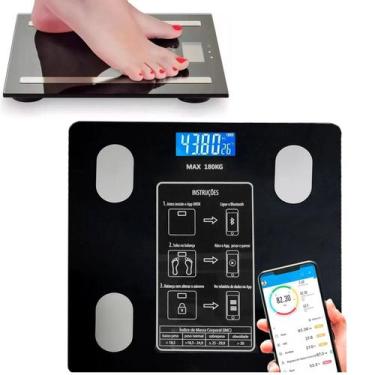 Imagem de Balança Corporal Bioimpedância Bluethoot Até 180kg 2 Pilhas - em casa 