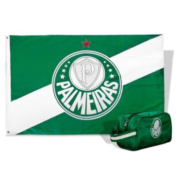 Imagem de Bandeira Palmeiras Oficial + Necessaire Licenciada - JC Flâmulas e Ban
