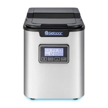 Imagem de Máquina de Gelo Gelopar GMGD-15 Portátil Inox C/ Display 12kg, 110V