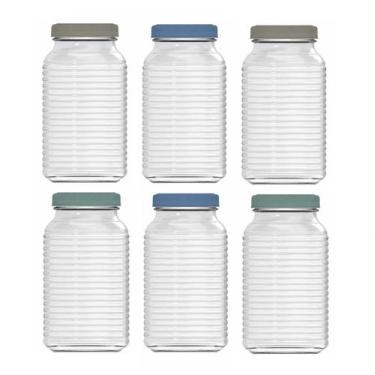Imagem de Conjunto 6 Potes Organizar Armazenar Condimento Tempero 1,5L - Nadir F