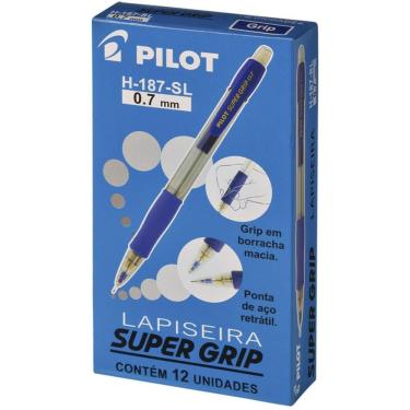 Imagem de Lapiseira Pilot Supergrip H-187 0.7MM com Grip em Borracha Caixa com 12 Unidades Azul
