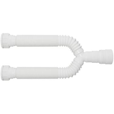 Imagem de Sifão Sanfonado Tubo Extensivo Duplo Branco - Blukit