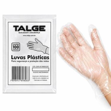 Imagem de Luva Descartavel Plastica Talge com 1.000 unidades Transparente Unico 