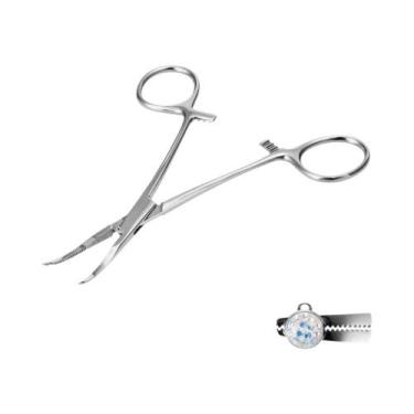 Imagem de Pinça Profissional De Aço Inoxidável 316L Para Piercing Corporal: Nari