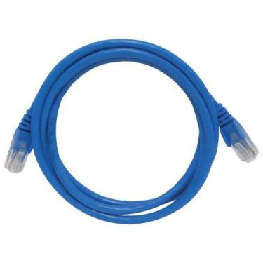 Imagem de Patch cord utp cat6 26awg padrao 568b 1.5m azul - SECCON